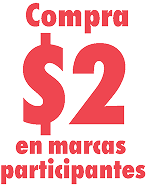 Compra $2 en marcas participantes